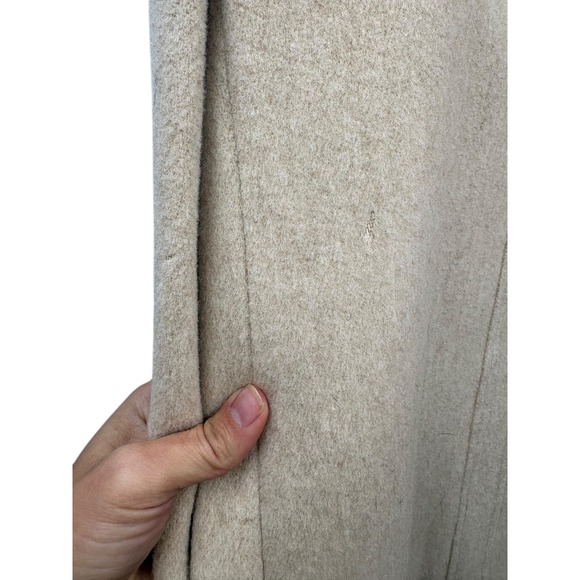 Ms Freddi Vintage 70s Women's Beige Wool Blend Retro Trench Coat USA XL - Picture 9 of 10